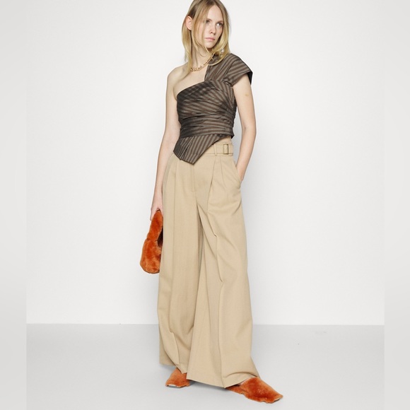 New Tory Burch ONE SHOULDER WRAP TOP $698 0 - Picture 4 of 11